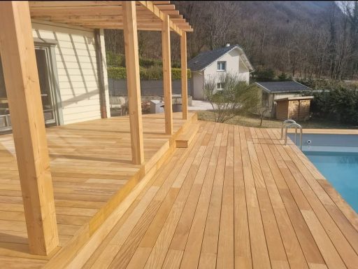 Terrasse et pergola piscine bois